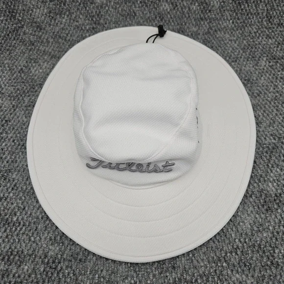 Titleist ProV1 FJ White Golf Sun Hat Wide Brim Bucket Adjustable Cap Golfcore - Picture 2 of 10